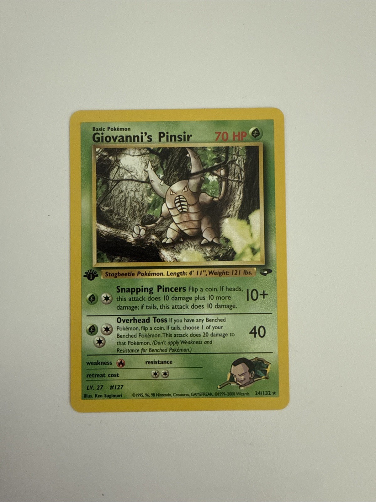 Pokemon Card Giovannis Pinsir Gym Challenge 1st Edition 24/132 222💎NM 💎