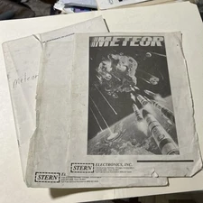 Original Meteor Stern Pinball With Schematics arcade game manual