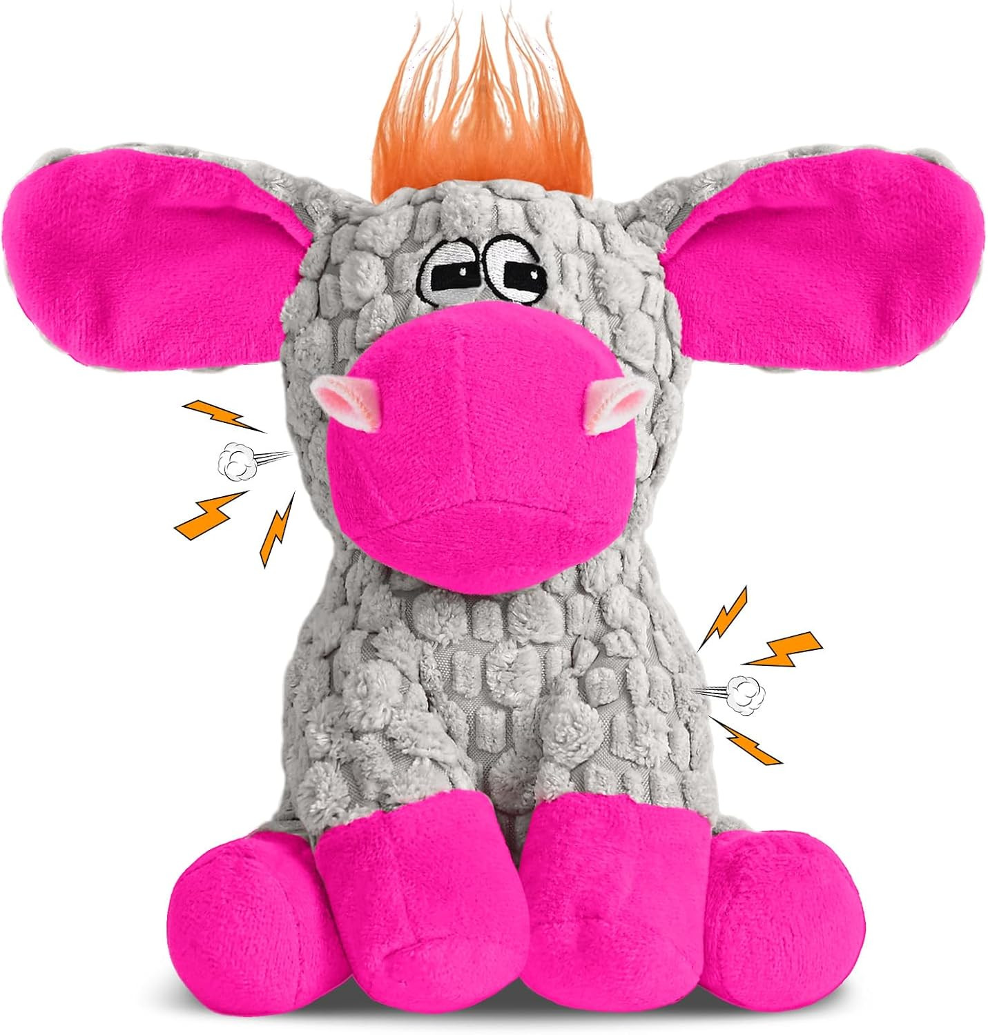 Stuffed Dog Squeak Toys, Tough Crinkle Stuffed Animal Squeak
