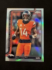 2025 Topps Chrome Football  Courtland Sutton Refractor #86 Denver Broncos