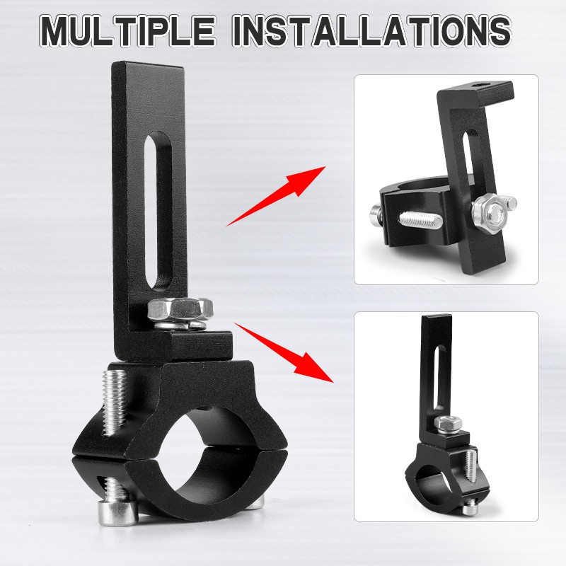Universal 7 Inch Motorcycle Headlight Bracket, Both Sides Adjustable Headlight Mounting Bracket - View #12