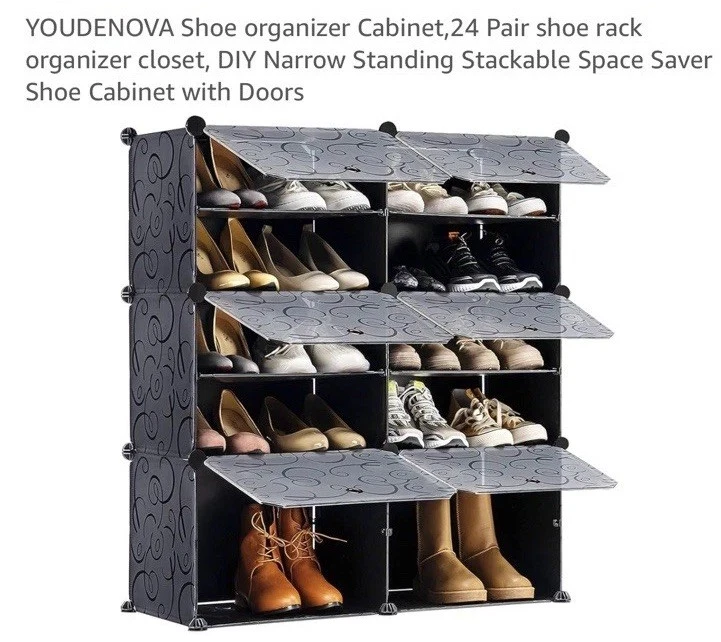 Zapatero 3 Niveles 28 Pares Gabinete Caja de Almacenamiento de Pie Organizador Gabinete Foto 3 de 4