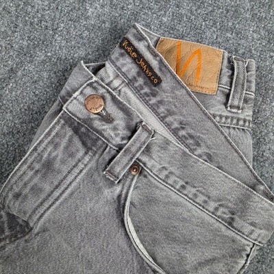 Nudie Jeans Co Steady Eddie II Men 32/32 (fit 32/29) Grey Tapered Fit Denim
