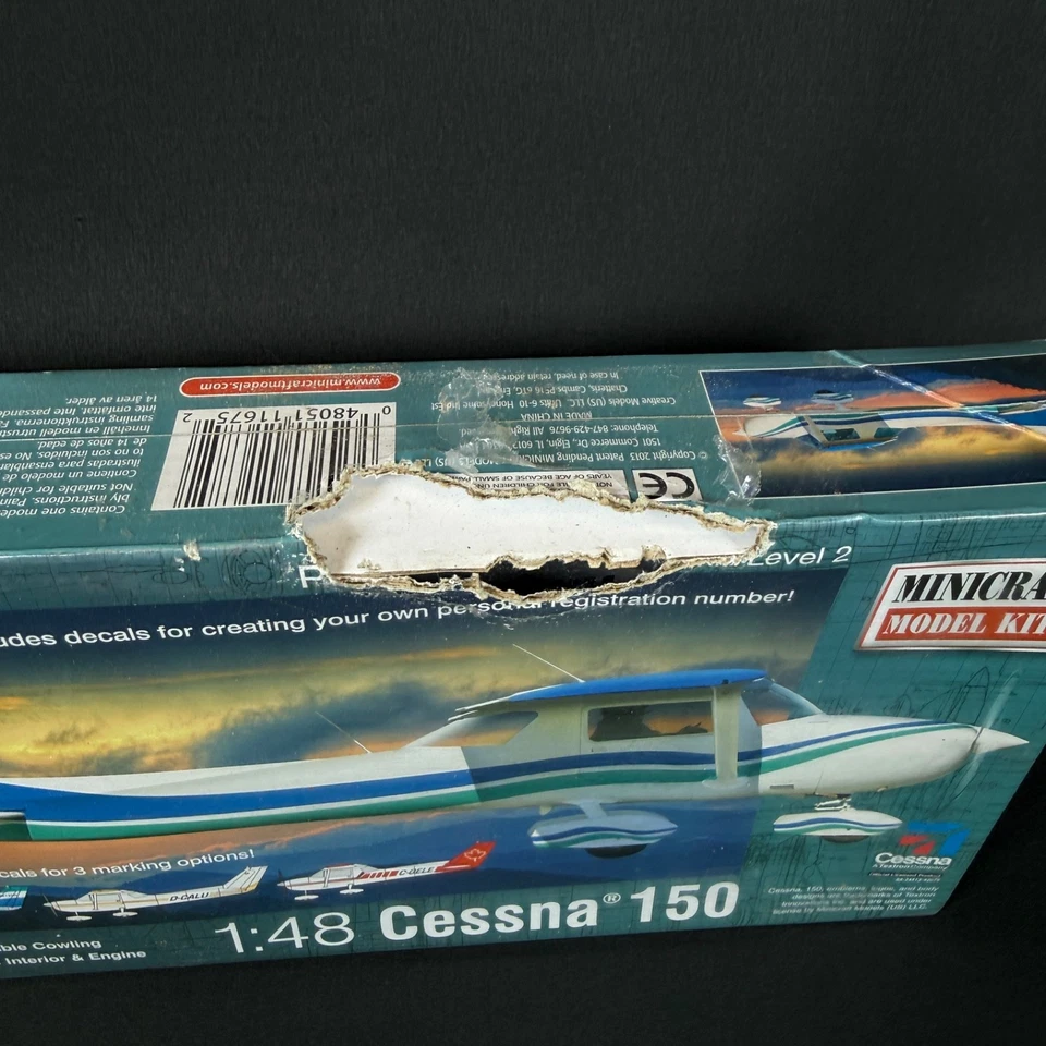 Minicraft Cessna 150 W/ Multiple Marking Options Model Kit 1/48 Scale 11675 - Image 2 of 4