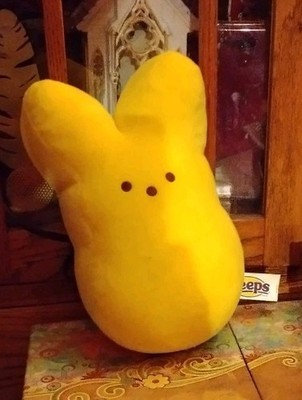 Just Born Peeps Yellow Bunny Plush Marshmallow Easter 10'' Stuffed Animal Toy
