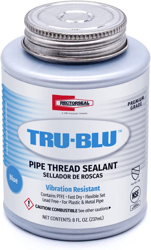 31551 1/2 Pint Brush Top Tru-Blu Pipe Thread Sealant , Blue, 8 Oz.