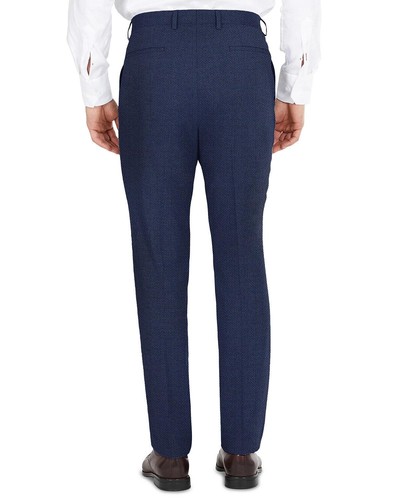 DKNY Herren Modern Fit Anzughose 32/30 Blau Einfarbig Stretch - Bild 3 von 3