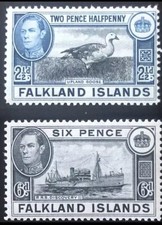 Falkland Islands 1949 Changed Colour Mnh