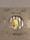 1881 California Gold Indian Head  1/4 dollar Token/Coin: Wreath on back