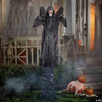 6 Ft. 2 3/4'' Skeletal Reaper with Wings Animated  Standing ATC00089