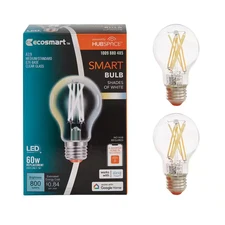 60-Watt Equivalent Smart A19 Tunable White Clear CEC LED Light Bulb with Voice C