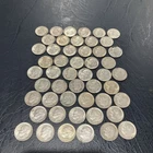 One roll of 50 silver Roosevelt dimes. Circulated 90% silver.