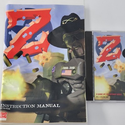 Z (PC, 1996) Virgin Interactive Entertainment Game By Bitmap Bros. + Manual  Vtg