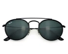Ray-Ban Sunglasses RB3647N Round Double Bridge Black Frame Blue Grey Lens 51mm