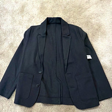Old Navy Boys Dark Gray Notch Lapel Single-Breasted 2-Button Lined Blazer L