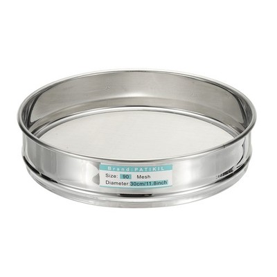 90 Mesh Lab Sieve, 11.8'' Diameter Test Sieve 304 Stainless Steel(0.18mm)