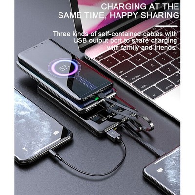 998000mAh Power Bank For Mobile Phone USB C Battery Pack Portable Charger Fast