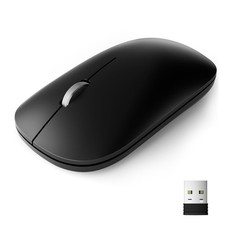 USB Wireless Mouse, 2.4G Silent Slim Cordless Computer Mouse small, black