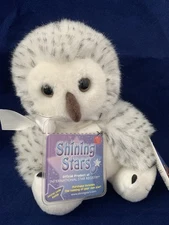 Russ Berrie Shining Stars 8" Snowy Owl Plush Stuffed Animal Toy New Unused Code