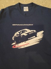 Vintage BMW Performance Driving School T- Shirt Blue Size X-Large