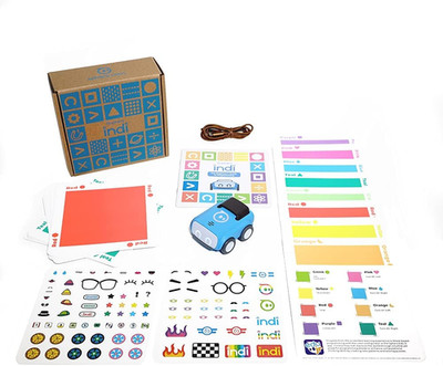 Indi At-Home Learning Kit Screenless Coding Robot for Kids 4+ Build Mazes Learn