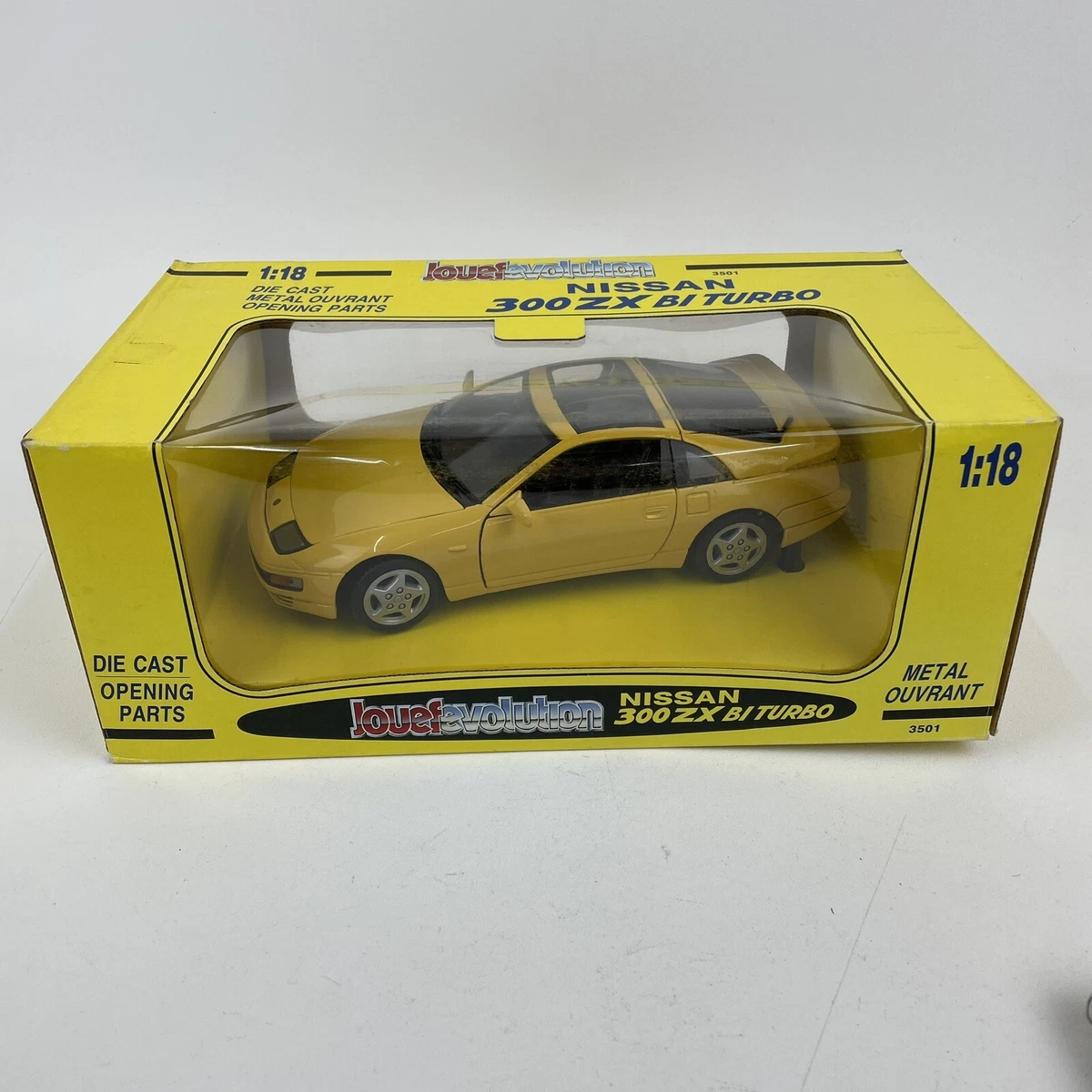 Jouefevolution 1989 Nissan 300ZX Bi Turbo Yellow 1/18 Scale By Kyosho #3501 RARE