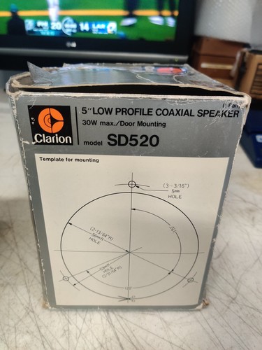 Vintage Clarion SD520 LOW PROFILE 5" coaxial 2-way Door Speaker pair NOS RARE - Picture 10 of 12