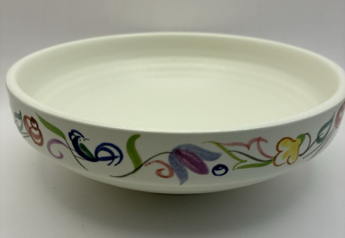 Vintage Poole Pottery Hand Painted Fruit Bowl 20 Cm - Foto 12 di 12
