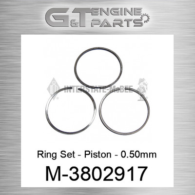 M-3802917 RING SET - PISTON - 0.50MM INTERSTATE MCBEE (NEW AFTERMARKET)