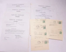1940 Lamson Goodnow Post Cards Telegrams Norton Co Worcester MA Ephemera P591L