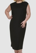 Calvin Klein Women's Black Sleeveless Sheath Dress Size L/XL