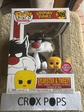 Rare Flocked Sylvester & Tweety 309 Funko Pop Vinyl New in Mint Box + Protector