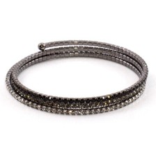 New Rhinestone Gradient Ombre Black Wrap Bracelet