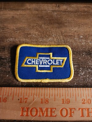 Vintage Chevrolet Small Rectangular Sew On Patch FREE SHIPPING