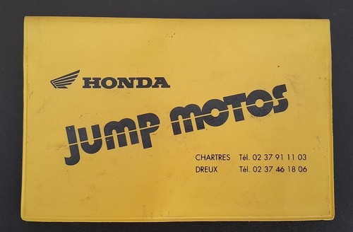 Ancien Etui à Carte Grise Honda Jaune Hornet Jump Motos Pochette Porte Documents - 第 1/3 張圖片