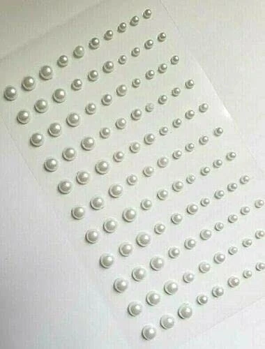 Craftbuddy EE. UU. 110 piezas Tamaños Mixtos 3,4,5 mm Autoadhesivo Marfil Perla Gemas, Hágalo Usted Mismo Foto 2 de 4