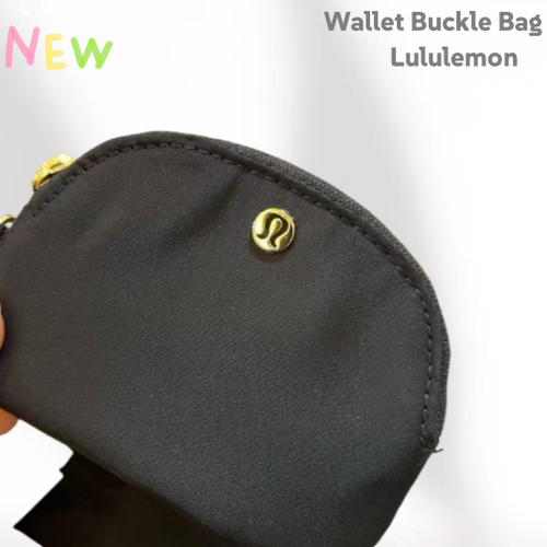 Lululemon Key Bag Wristlet - Dual Pouch Buckle Bag, Gold - Picture 3 of 4
