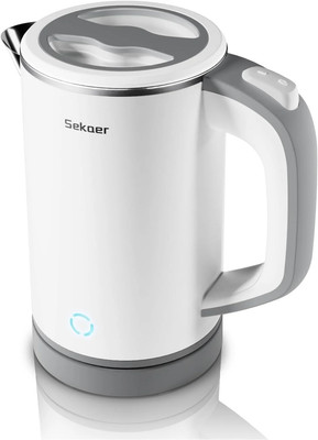 Small Electric Kettle 0.8L, Stainless Steel, Portable, Cordless, Auto Shut-Off, 