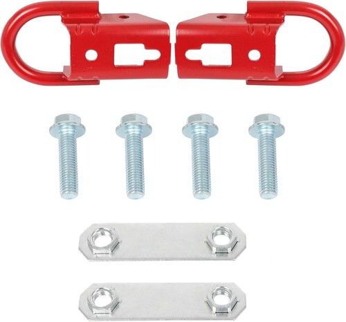 1 Pair Red Tow Hooks For 2015-2021 Ford F-150 F150 Front LH & RH FL3Z17N808A - Picture 5 of 8