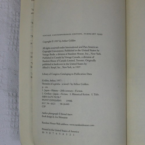 Memoirs of a Geisha Arthur Golden 1999 Paperback - Imagen 2 de 7