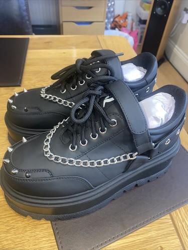 black punk platform shoes