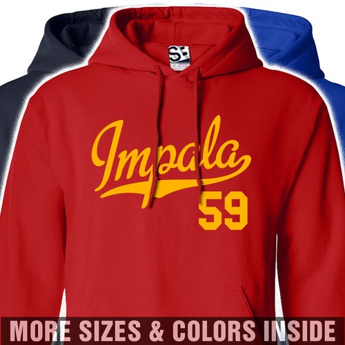 Impala 59 Script Jersey HOODIE | Hooded 1959 SS Lowrider Sweatshirt | All Colors - Picture 32 of 34