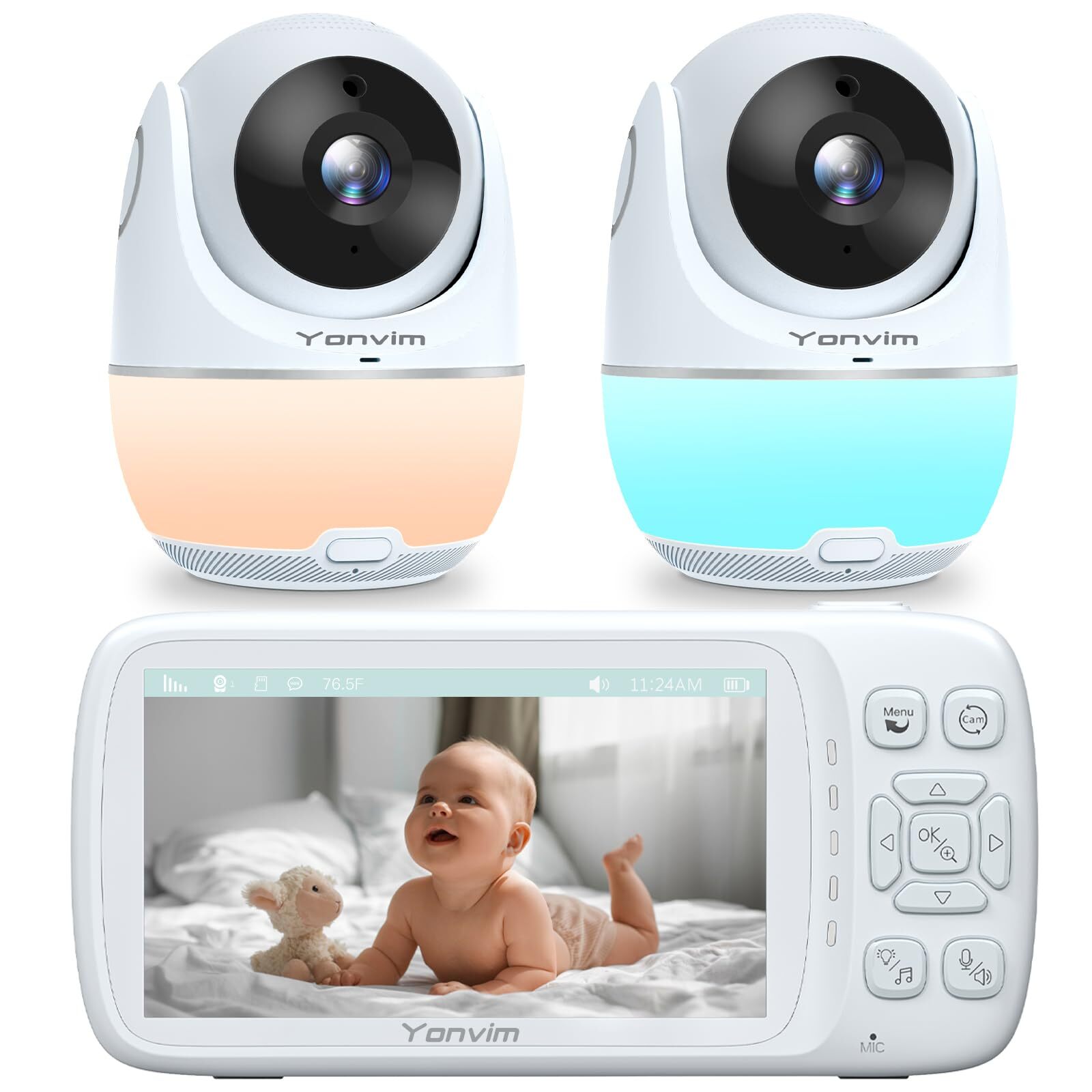 Baby Monitor with Camera and Audio, 5.3