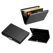 Credit Card ID Holder Slim Money Travel Wallet Men Stainless Steel RFID Blocking