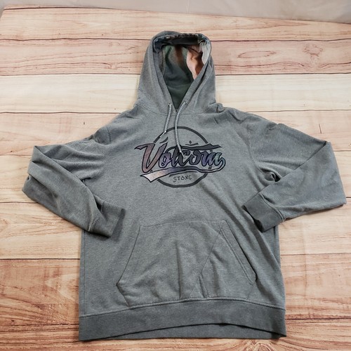 Volcom Sweater Mens Large Gray Outdoor Sweatshirt Hoodie Skateboarding Adult