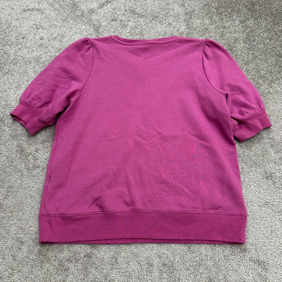 Nine West 3/4 Sleeve Sweatshirt Womens XL Pink Crew Neck Fleece Pullover Casual - Image 2 of 4