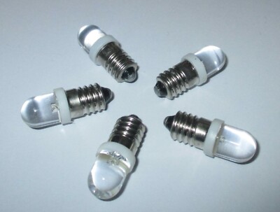 5 x LED E10 für Puppenhaus oder Krippenlampen 3,5-4,5Volt 5 Stück *NEU*