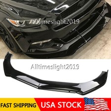 For Ford For Mustang Gloss Black Front Bumper Lip Splitter Spoiler Chin Body Kit For Ford For Mustang Gloss Black Front Bumper Lip Splitter Spoiler Chin Body Kit