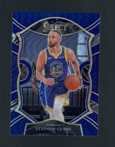 2020-21 Panini Select Silver Stephen Curry Concourse  Blue Prizm #57 (E)