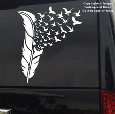 Feathers Birds Flying Native American Indian Spirit Decal Sticker